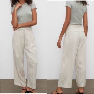 Club Monaco Dark Gray Pleated Drawstring Pants, XXS